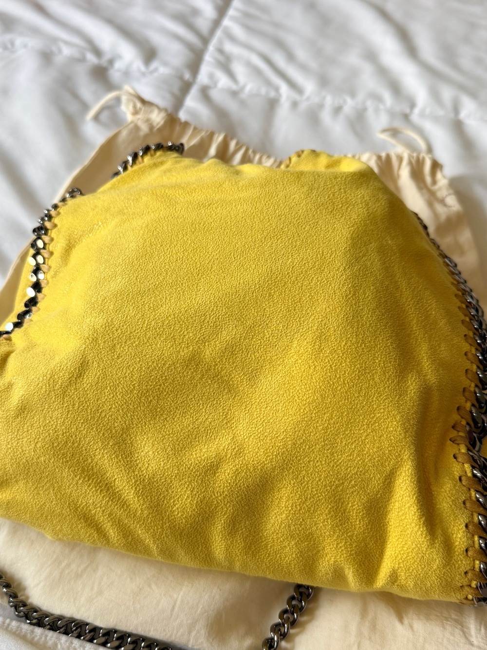 Stella McCartney Bright Yellow Chain-Trim Crossbody